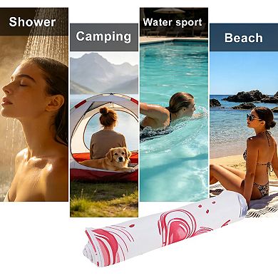 1Pc Heart Pattern Beach Towel