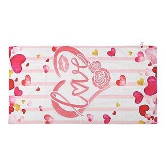 1 pc Heart Pattern Beach Towel
