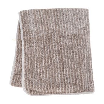 1 pc Striped Coral Fleece Bath Towel