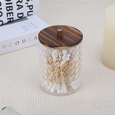 1Pc Diamond-pattern Bath Canister