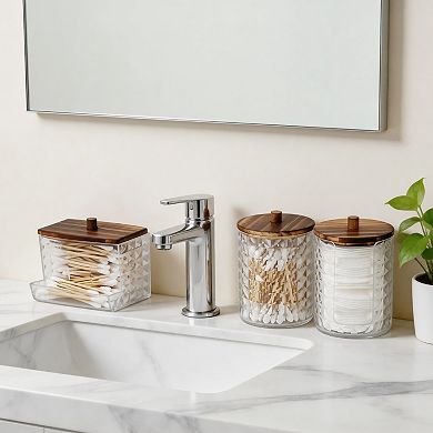 1Pc Diamond-pattern Bath Canister