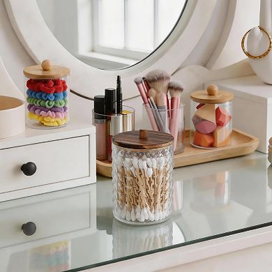 1Pc Diamond-pattern Bath Canister