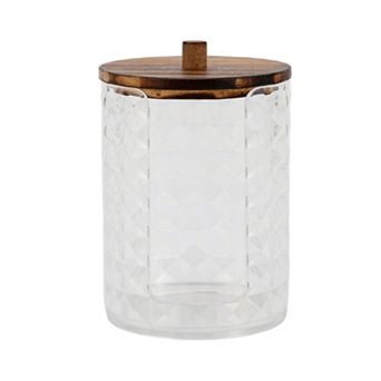 1 pc Diamond-pattern Bath Canister