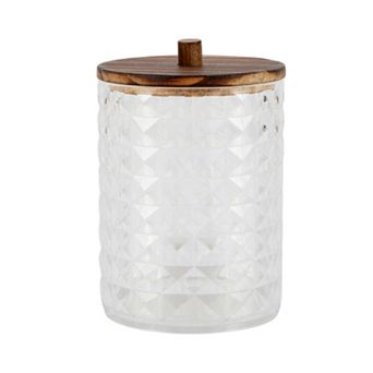 1 pc Diamond-pattern Bath Canister