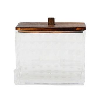 1 pc Diamond-pattern Bath Canister