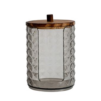 1 pc Versatile Diamond-pattern Bath Canister
