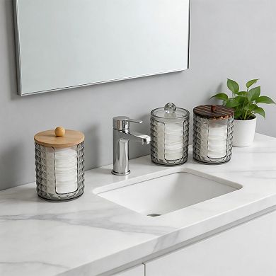 1Pc Compact Diamond-pattern Bath Canister