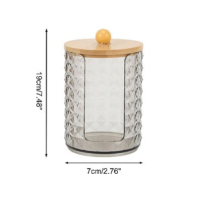 1Pc Compact Diamond-pattern Bath Canister