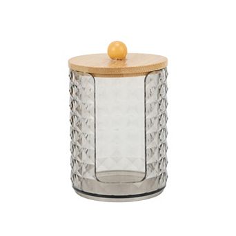 1 pc Compact Diamond-pattern Bath Canister