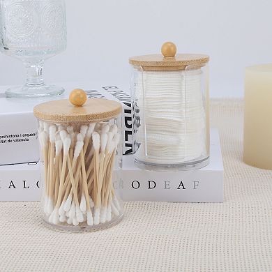 1Set Round Notched Bath Canister