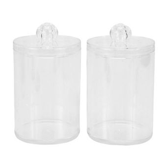 1Set Round Bath Canister Acrylic Transparent
