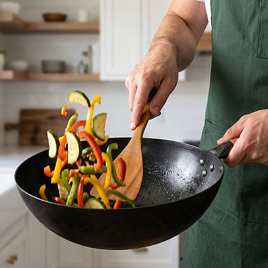 6Pcs Cooking Utensil Set Wood Solid Color Kitchen Utensils Essential Kitchen Gadgets