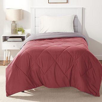 Reversible Microfiber Comforter Blanket, Lightweight All-Season Soft Bedding