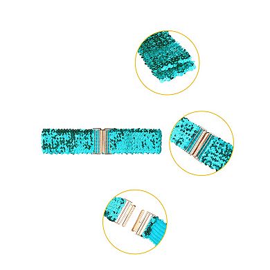 Women's Sequins Decor Belt Perfect Accessory for Dresses and Blouses