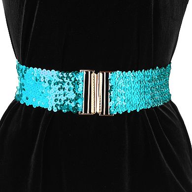Women's Sequins Decor Belt Perfect Accessory for Dresses and Blouses