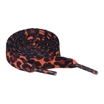2 Pairs Leopard Print Pattern Fashion Flat Shoelaces for Sneakers 47.24"