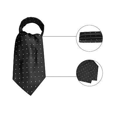 Men's Cravat Ties Self Tied Wedding Polka Dots Ascot Tie