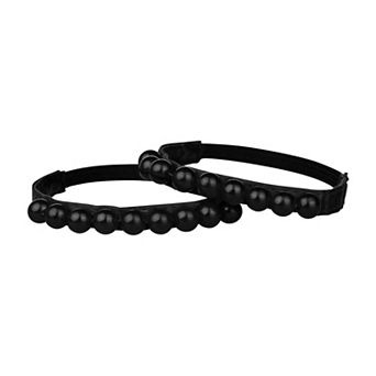 2 Pairs Women's Beads Shoe Laces Detachable Elastic Shoe Strap for Heels