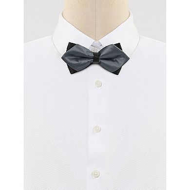 Men's Pre-Tied Bowties Plain Adjustable Neck Wedding Pointed Bow Ties