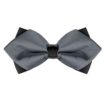 Men's Pre-Tied Bowties Plain Adjustable Neck Wedding Pointed Bow Ties