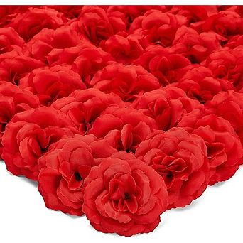 Silk Rose Flower Heads for Centerpieces, Artificial Roses for Crafts