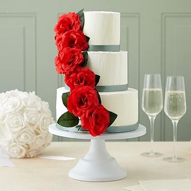 Silk Rose Flower Heads for Centerpieces, Artificial Roses for Crafts