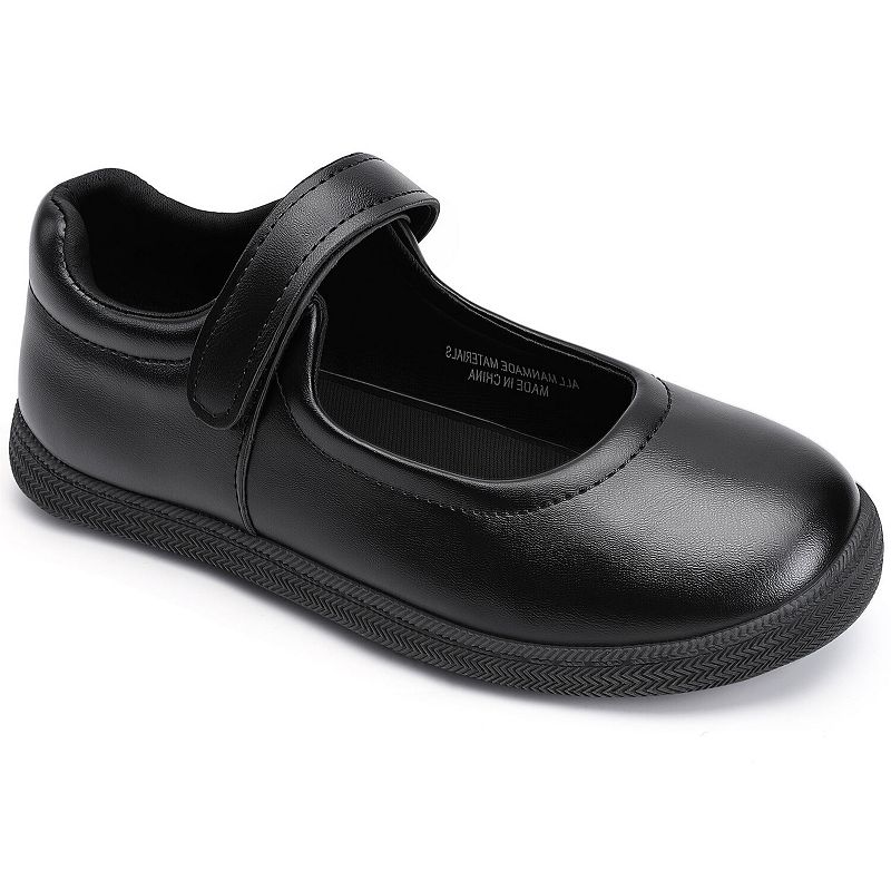 black girls dress shoes HOMEHOT Mary Jane School Uniform Flats Cute Shoes for Little/Big Kids get rid of the SL60 Unique Vintage 1920s Black Color:Black Wide