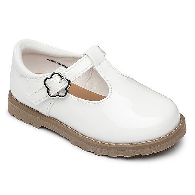 toddler girl dress shoes Nina Girls' 6-12 Tuley Mary Jane - Red Patent Easy to care for Ivory Leather Girl T-Bar Shoes