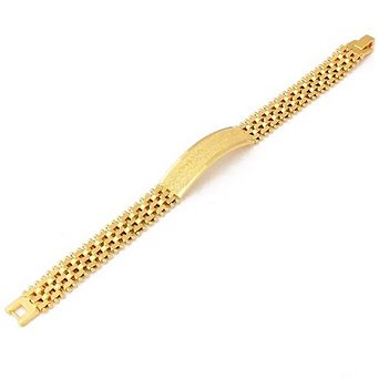 RMZ GOLD NYC 18K-Yellow-Gold-Filled Unisex Band ID Bracelet