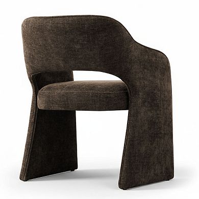 Modern Linen Blend Upholstered Dining Chairs Set of 2