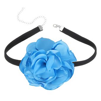 Flower Chokers Necklace for Women, Large Velvet Chokers Adjustable Floral Necklaces Accessories