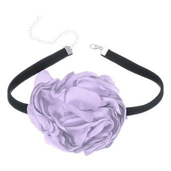 Flower Chokers Necklace for Women, Large Velvet Chokers Adjustable Floral Necklaces Accessories