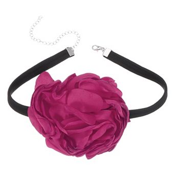 Flower Chokers Necklace for Women, Large Velvet Chokers Adjustable Floral Necklaces Accessories