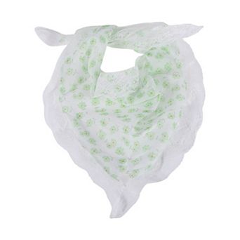 Green Little Flower French Lace Triangle Bandana for Women 1 pc