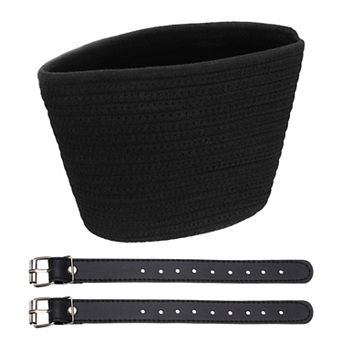 Bike Basket, Cotton Rope Bicycle Basket Adjustable Front Baskets with 2 Leather Belt Buckles