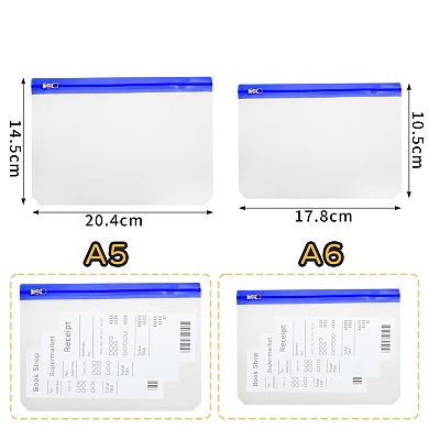 3Pcs Binder Zipper Pouch, Waterproof for Secure Document Filing