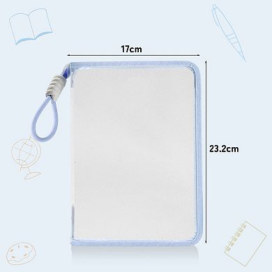 Document Bag, Zipper Tote PP File Bag for Office With Clip
