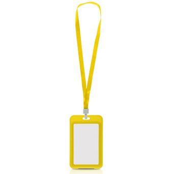 4.33"x2.76" Lanyards for ID Badges, Double-Sided Clear Card Holder with Lanyard