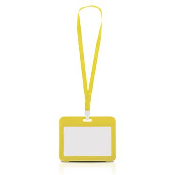 3.94"x2.95" Lanyards for ID Badges, Double-Sided Clear Card Holder with Lanyard