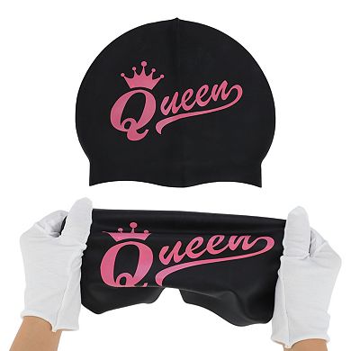 1Pc Waterproof Crown Swim Cap