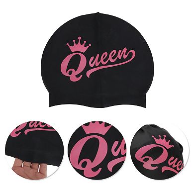 1Pc Waterproof Crown Swim Cap
