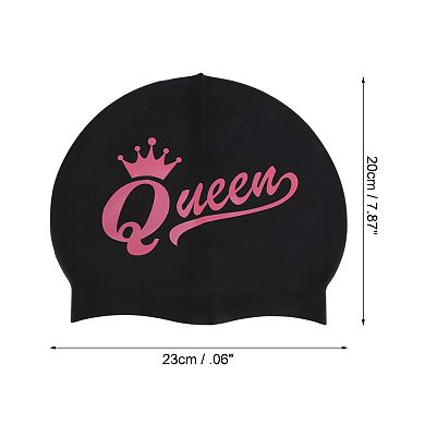 1Pc Waterproof Crown Swim Cap
