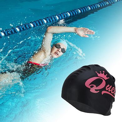1Pc Waterproof Crown Swim Cap