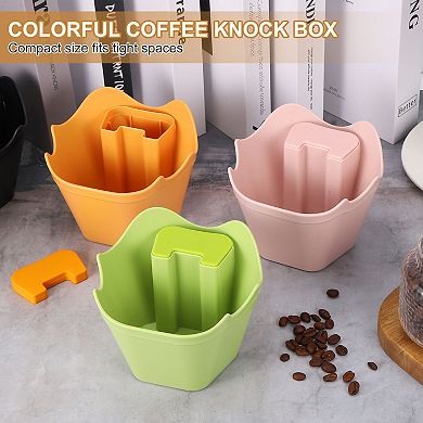 Coffee Knock Box, Plastic Polygonal Knock Box for Espresso Machine Accessories, Coffee Grounds Bin
