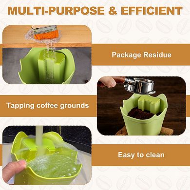 Coffee Knock Box, Plastic Polygonal Knock Box for Espresso Machine Accessories, Coffee Grounds Bin