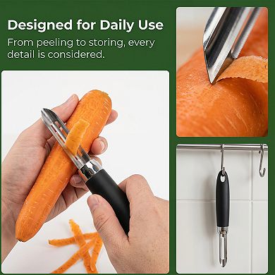 Extra-Thick Stainless Steel Vegetable Peeler, Durable Potato Peeler with Ergonomic Handle 7.8x1 inch