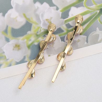 2Pcs Faux Crystal Bobby Pin