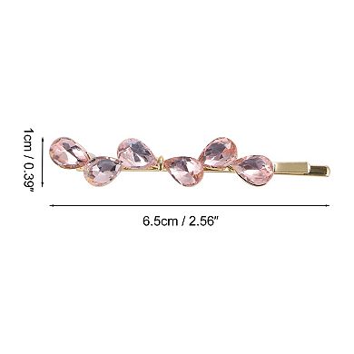 2Pcs Faux Crystal Bobby Pin