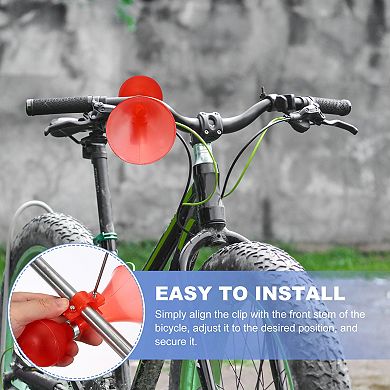 2Pcs Bike Horn, Air Horns for Safety with Air Squeeze Plastic Handlebar Bugle Loud Bell