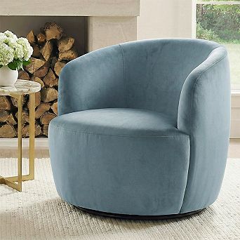 Modern Velvet Swivel Accent Chair with 360° Rotation for Living Room